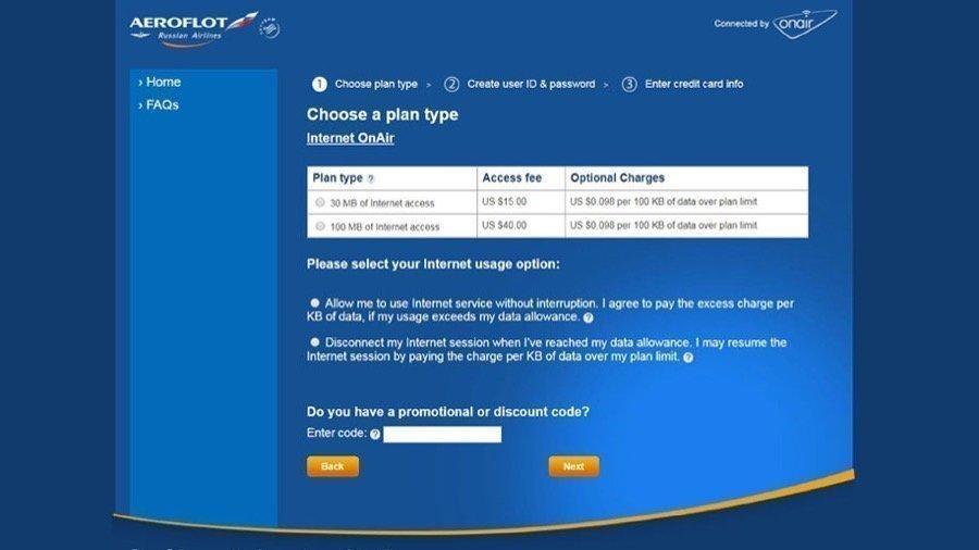 connectivite aeroflot