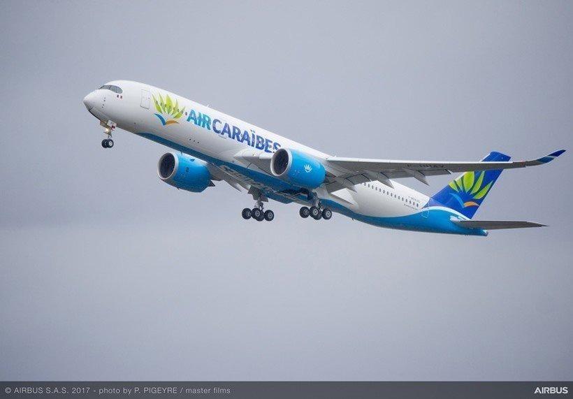 air caraibes a350 premier vol