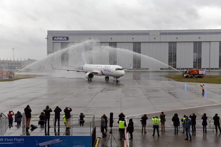 Succès pour le vol d'essai de l'A321LR