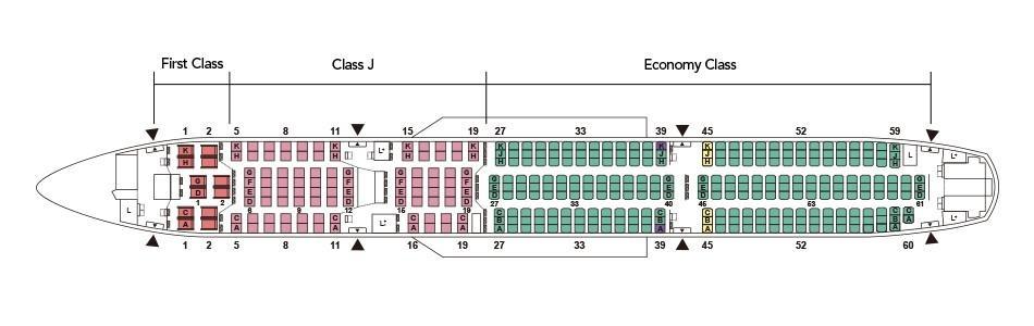 seatmap a350 jal
