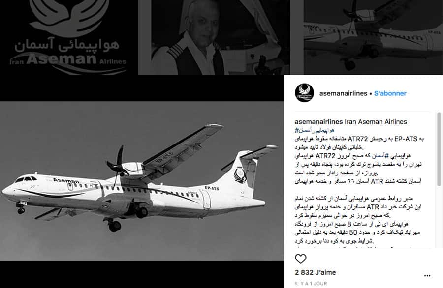Crash en Iran : l'épave de l'avion a été localisée