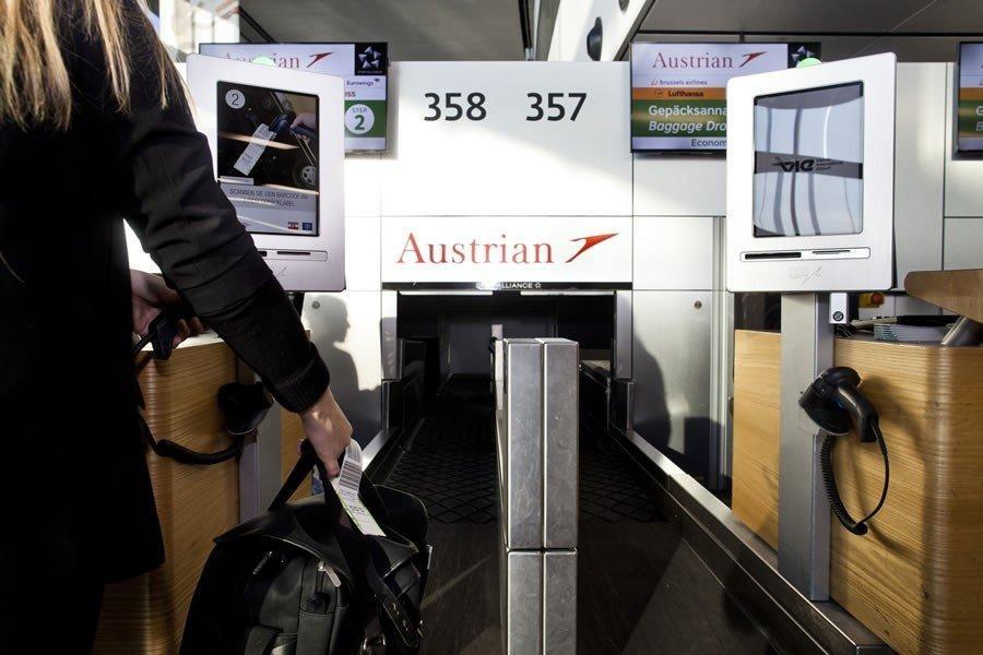 Austrian : enregistrement des bagages en self-service à Vienne