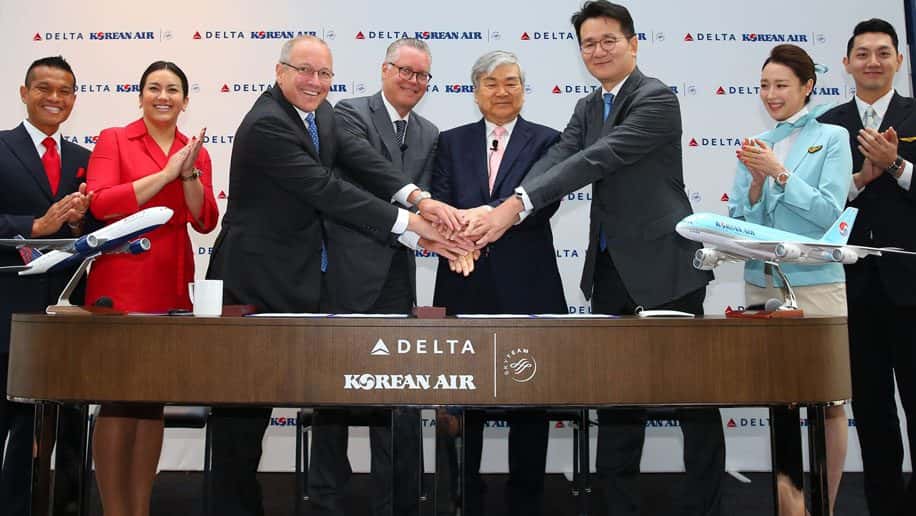 Décollage de la JV Korean Air-Delta Air Lines
