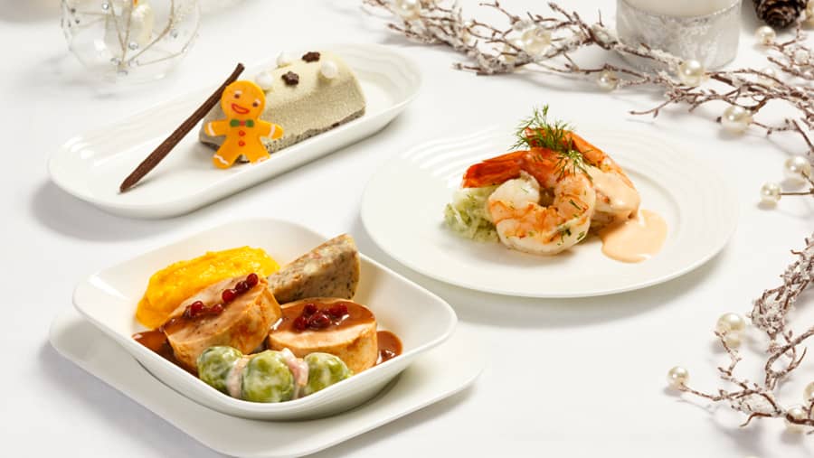 emirates business repas noel2017