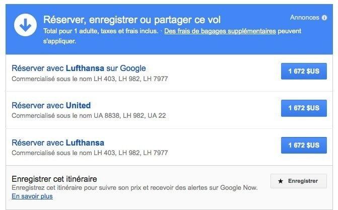 Lufthansa se connecte en direct avec Google Flight et AERTICKET