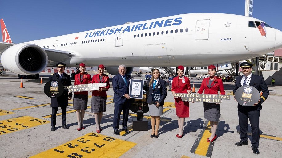 Turkish Airlines: record de destinations décerné par le Guiness