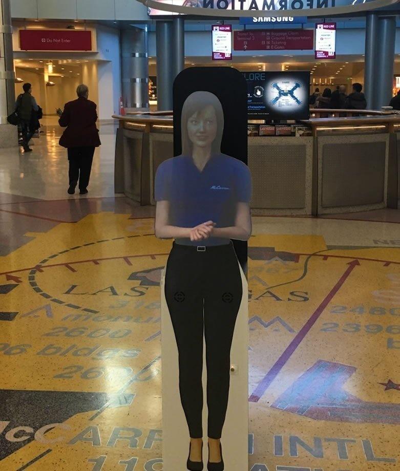 Des hologrammes à l'aéroport de Las Vegas
