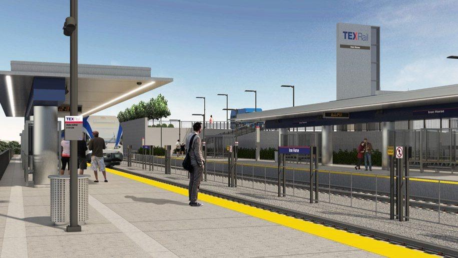Nouvelle gare à l'aéroport de Dallas-Fort Worth en 2018