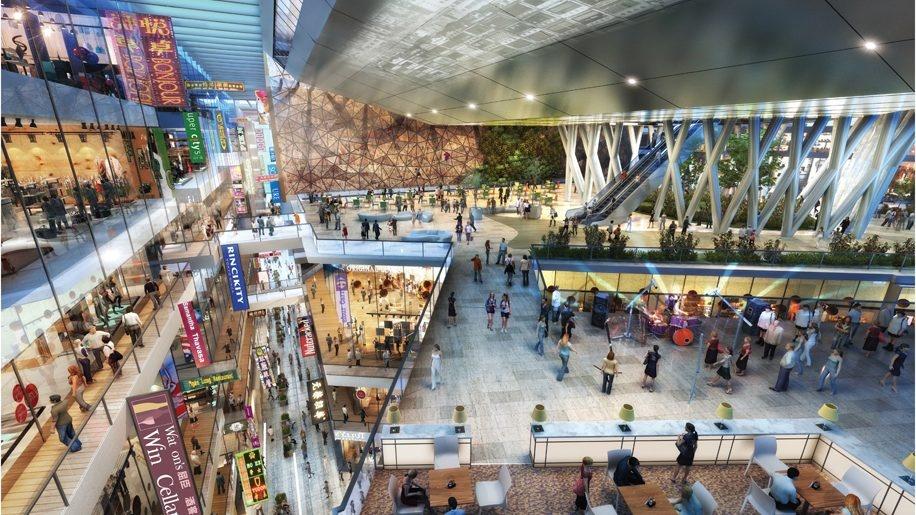 Méga projet commercial à l'aéroport d'Hong Kong