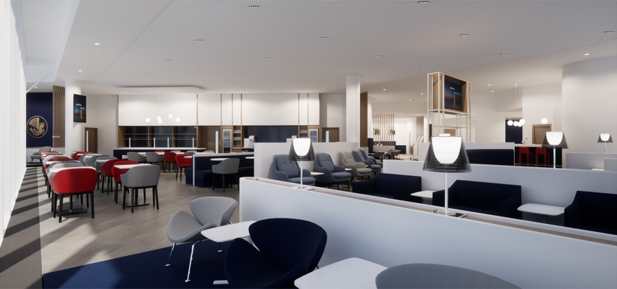 Le nouveau salon d'Air France à l'aéroport d'Heathrow