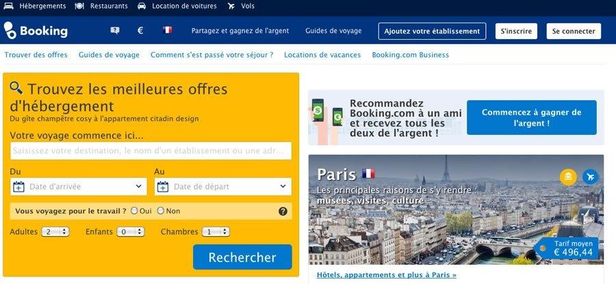 Booking revend des billets d'avion via Kayak