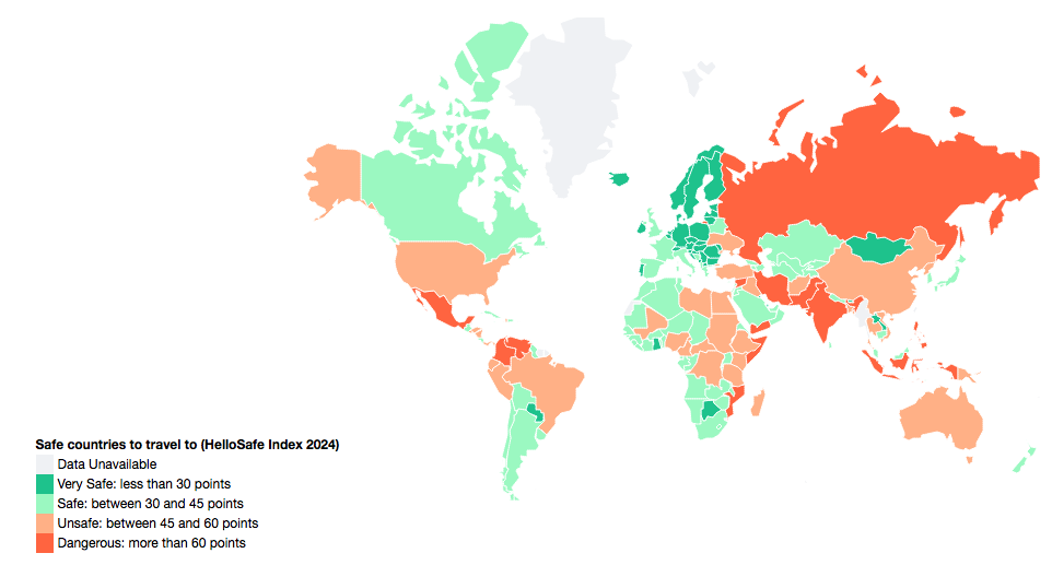 Pays les plus sûrs au monde pour voyager