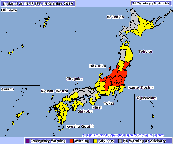 Typhon Hagibis : reprise du trafic aérien au Japon