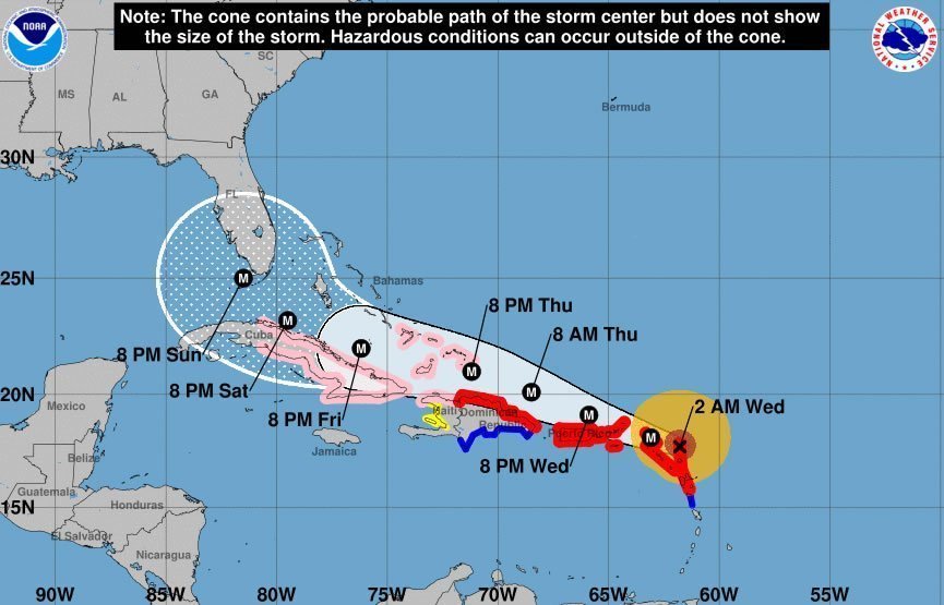 ouragan irma trajectoire
