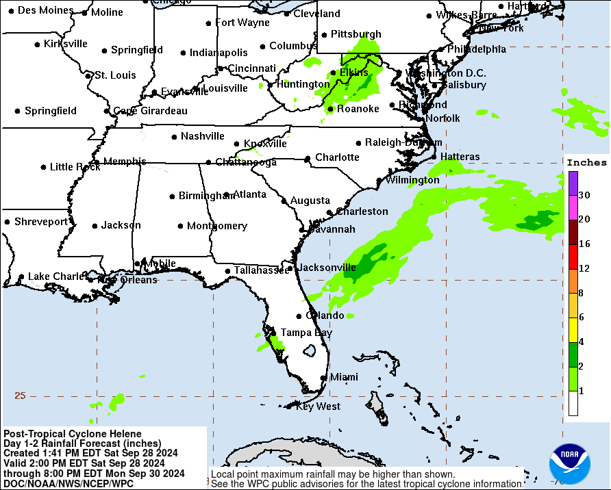 L'ouragan Helène a causé d'importants dégâts dans l'est des Etats-Unis