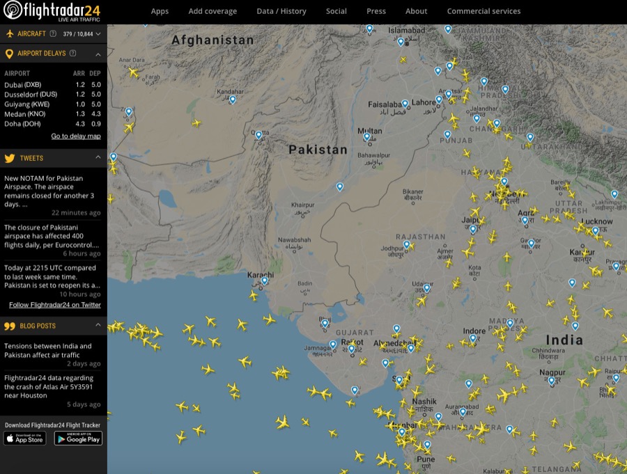 Réouverture de l’espace aérien du Pakistan