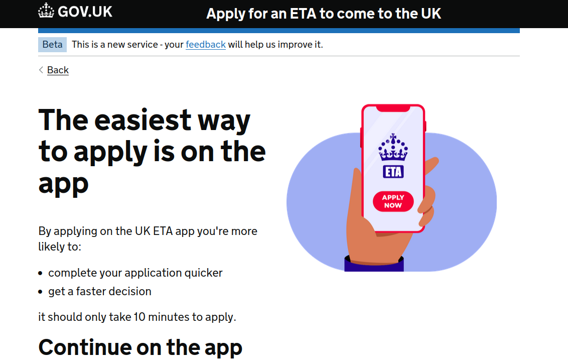 Eta obligatoire au Royaume-Uni à compter d'avril 2025