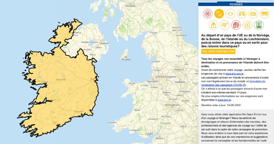 Le site Reopen de l'Union Européenne