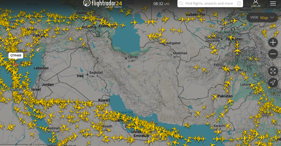 Vols détournés au dessus de l'iran suite aux attaques israéliennes