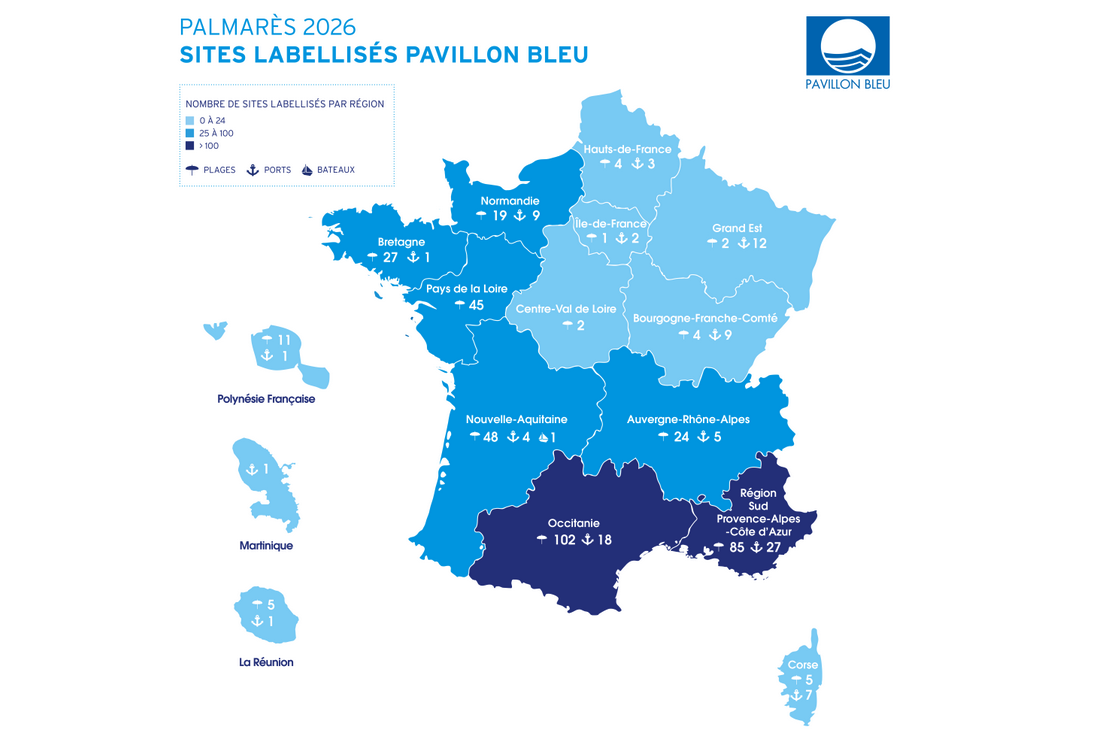 Pavillon Bleu 2026 : l’Occitanie reste toujours au top
