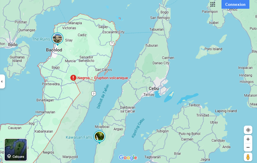 Le volcan Kalaon à Negros est entrée en éruption