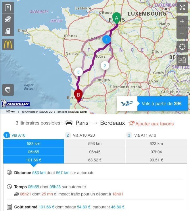 tarif peage bordeaux 2016