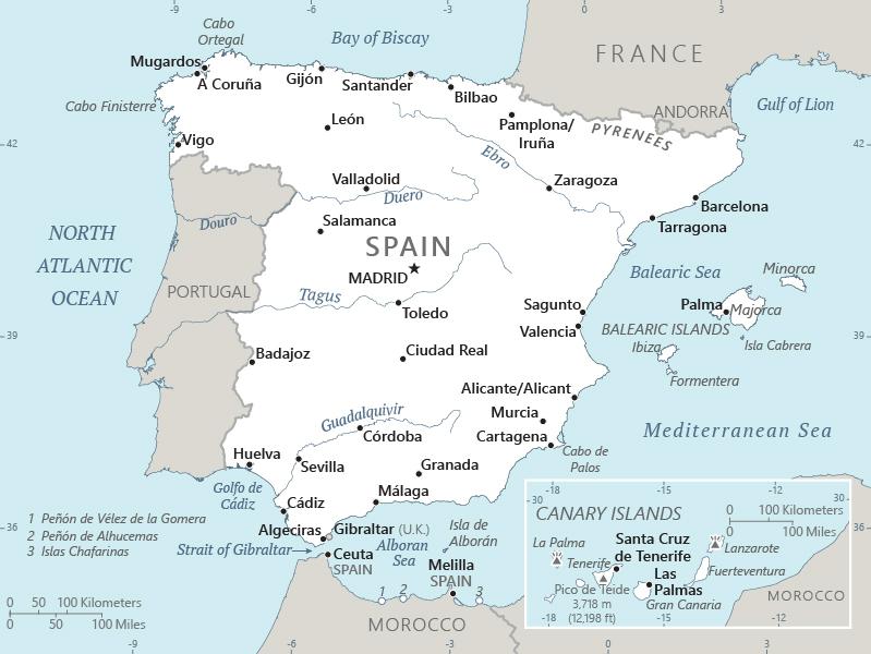 espagne carte