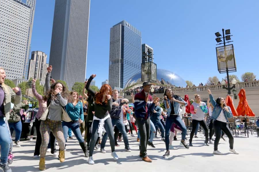 chicago flash mob america musical journey