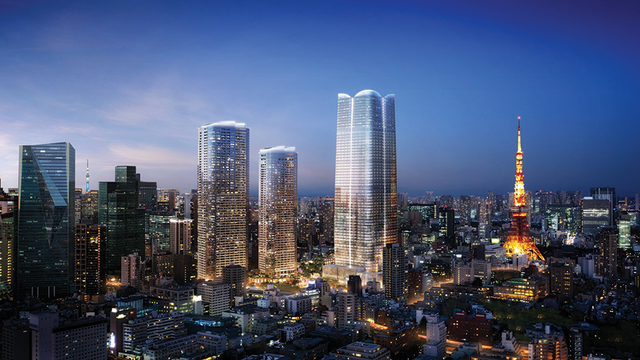Aman Residences Tokyo right and Janu Tokyo centre part of the Toranomon Azabudai development 31059