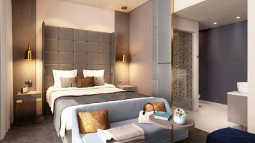 Une chambre de l'hôtel Intercontinental à Lyon