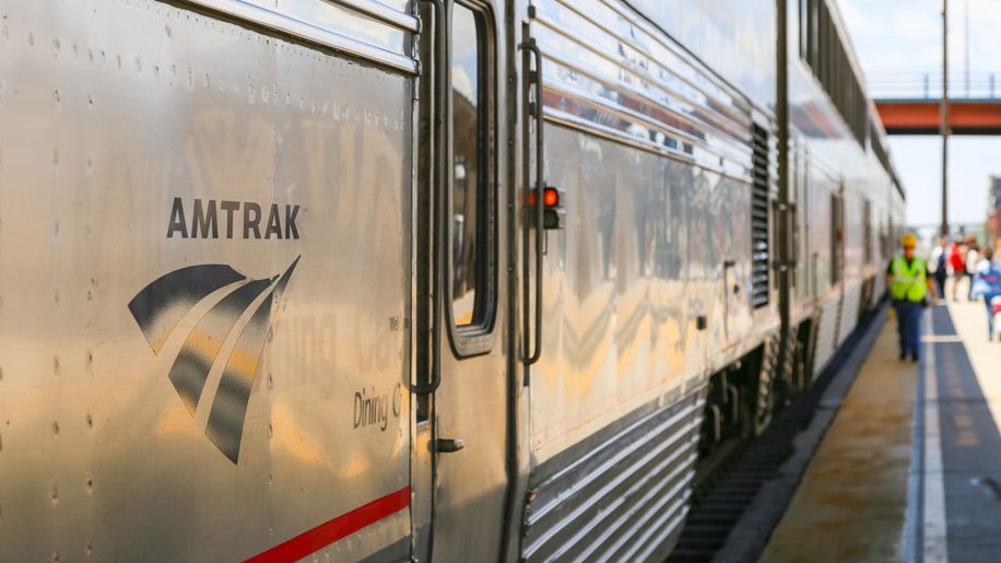 Une voiture de la compagnie ferroviaire Amtrak