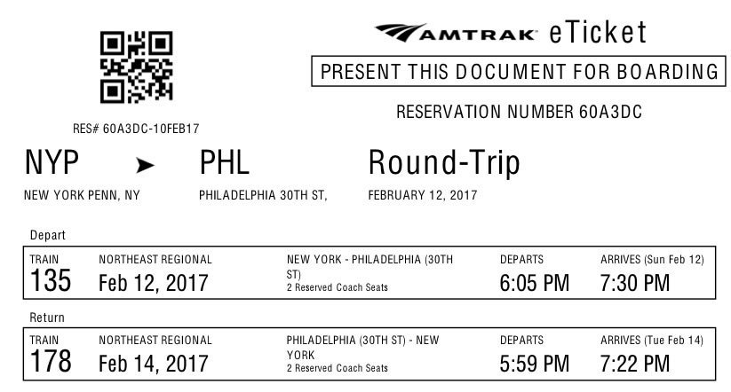 billet amtrak