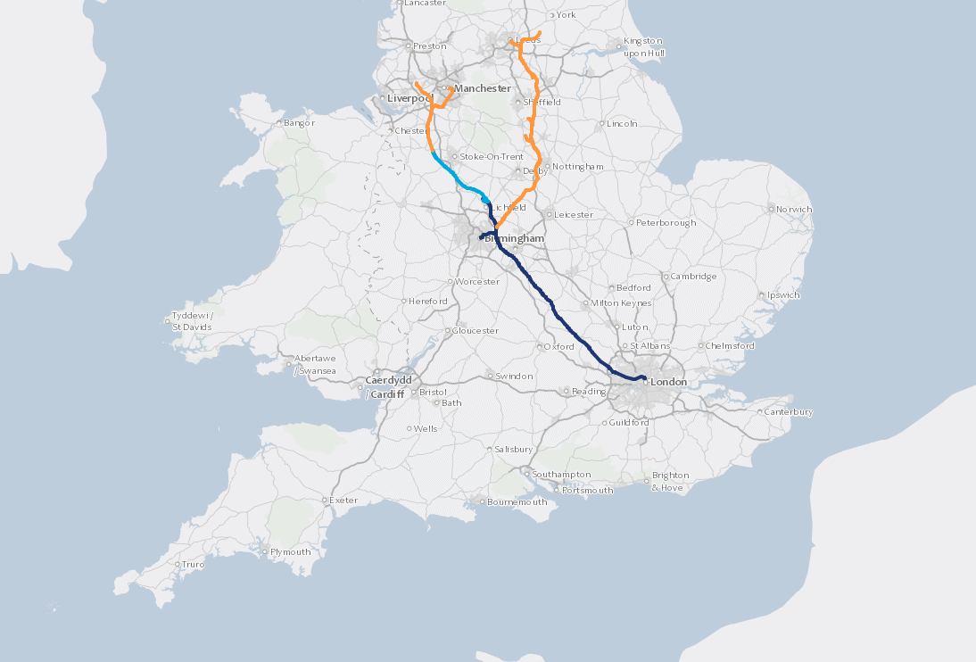 la ligne HS2 au Royaume-Uni