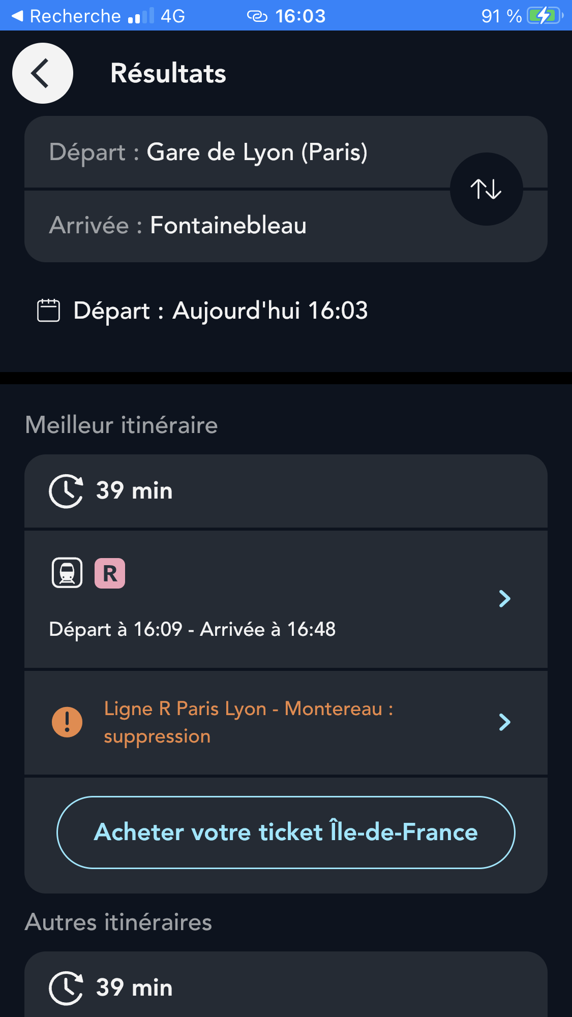 navigo1 achat billet transilien