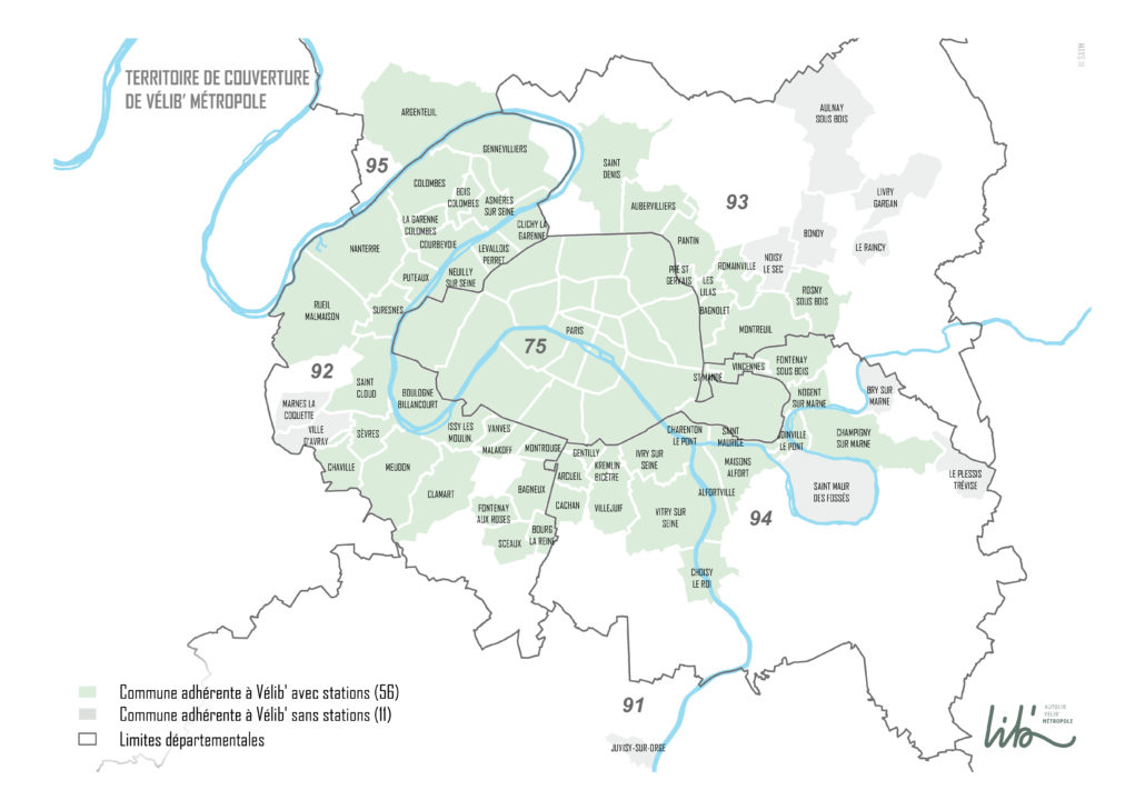 communes adherentesvelib